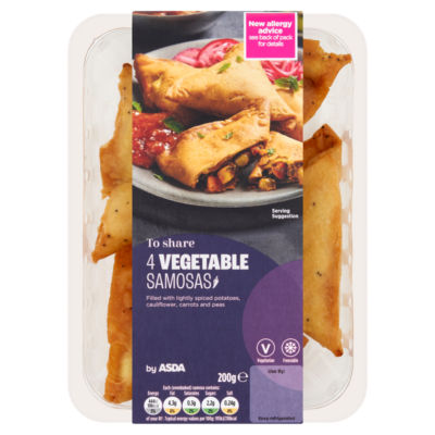 to Share 4 Vegetable Samosas 200g thumbnail 2