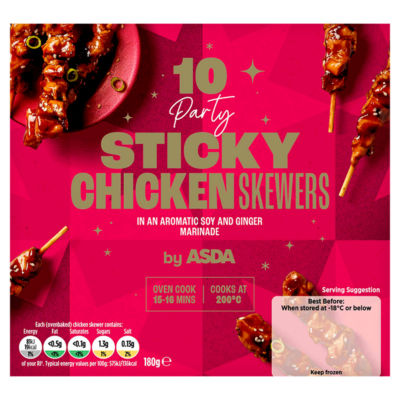 ASDA Party Sticky Chicken Skewer 180g