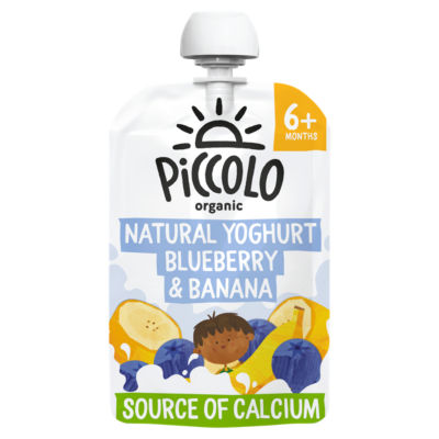 Piccolo Natural Yoghurt Blueberry & Banana Organic Pouch 6mths+