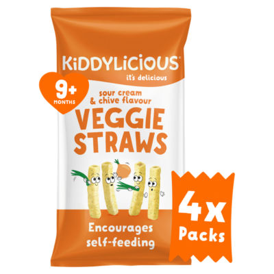 Sour Cream & Chive Flavour Veggie Straws 9+ Months 4 x 12g (48g) thumbnail 2