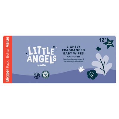 Little Angels by  Plastic Free Lightly Fragranced Baby Wipes 12 x 60 thumbnail 2
