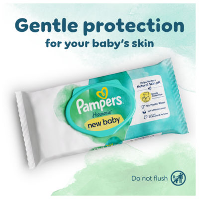 Harmonie New Baby Wipes Plastic Free 9 Packs of 46 Wipes = 414 Baby Wet Wipes thumbnail 3