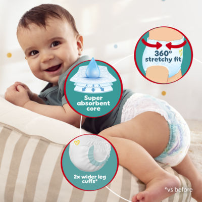 Baby-Dry Nappy Pants Size 8, 44 Nappies, 17kg+, Jumbo+ Pack thumbnail 4