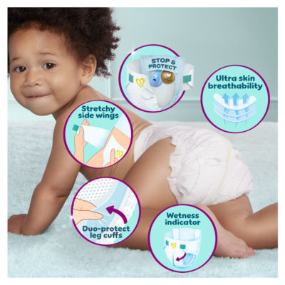 Premium Protection Size 5, 54 Baby Nappies, 11kg-16kg thumbnail 4