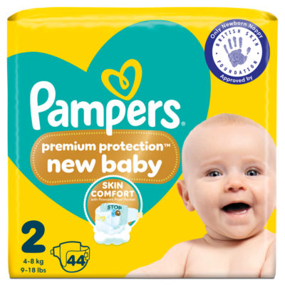 Premium Protection New Baby Size 2, 44 Nappies, 4kg-8kg thumbnail 2