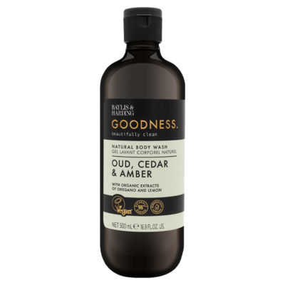 Goodness Oud, Cedar & Amber Natural Body Wash 500ml thumbnail 2