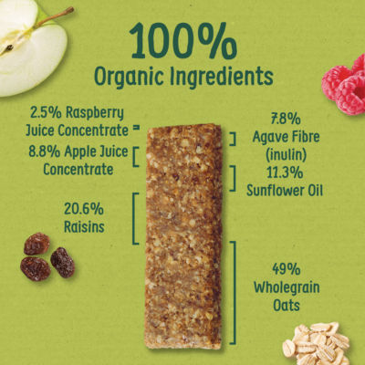 Raspberry & Apple Soft Oaty Bars Toddler Snacks Multipack 138g (6x23g) 12 months+ thumbnail 3