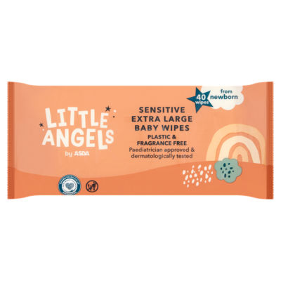 Little Angels 40 Sensitive Extra Large Baby Wipes thumbnail 2