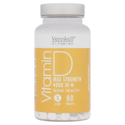 Vitamin D Max Strength 4000 IU Bone Health 60 Tablets thumbnail 2