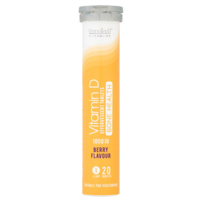 Vitamins Berry Flavour Vitamin D Effervescent Tablets 1 A Day 20 Tablets