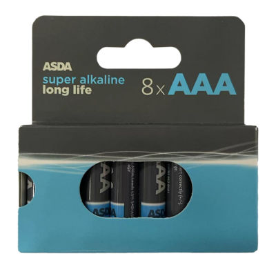 Asda Super Alkaline Long Life AAA 8 Pack thumbnail 2