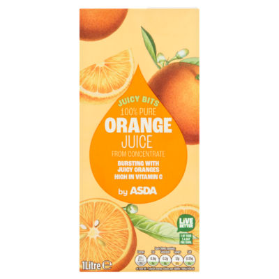 Orange Juice with bits from Concentrate 1 Litre thumbnail 2