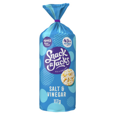 Snack A Jacks Jumbo Salt & Vinegar Rice Cakes Sharing Crisps 117g thumbnail 2