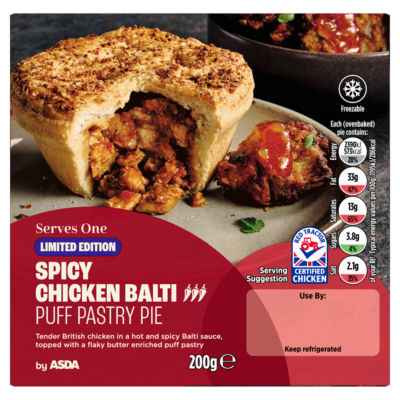 ASDA Chicken Tikka Puff Pastry Pie 200g