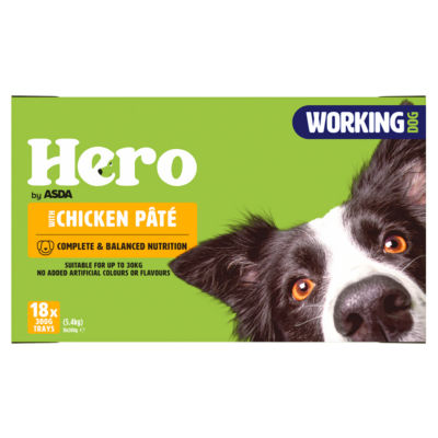 Hero Working Dog with Chicken Pâté 18 x 300g (5.4kg) thumbnail 2