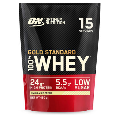 Gold Standard Whey Protein Powder, Vanilla Ice Cream Flavour, 15 servings, 450g thumbnail 2