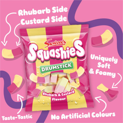 Squashies Rhubarb & Custard 140g thumbnail 3