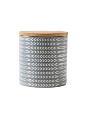 Grey Geo Ceramic Canister