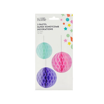 Pastel Paper Honeycomb Decorations thumbnail 2