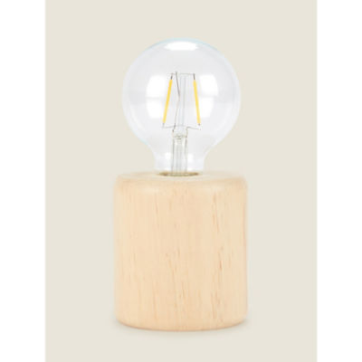 Natural Pale Wood Base Table Lamp thumbnail 2