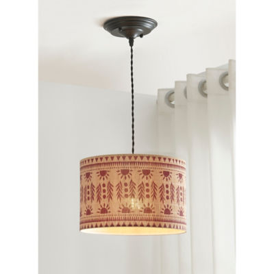 Natural Block Printed Bamboo Shade thumbnail 2