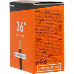 Bike Inner Tube - Schrader (26x1.7-2.2) thumbnail 2
