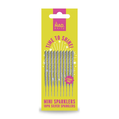 Silver Mini Sparklers 10PK thumbnail 2