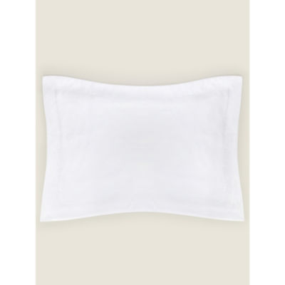 White Luxuriously Soft 100% Cotton 400 Thread Count Oxford Pillowcase thumbnail 2