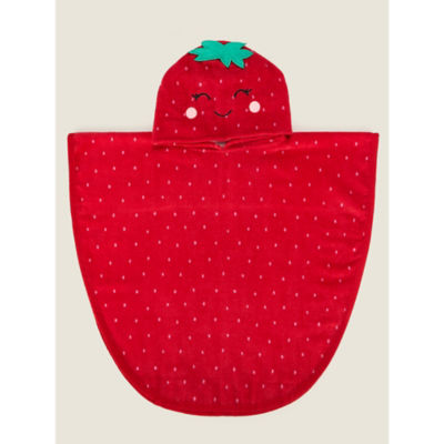 Pink Strawberry Cotton Poncho