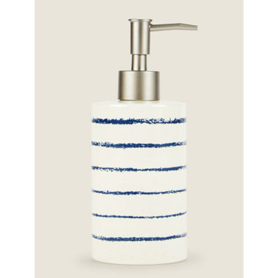 Navy Nautical Stripe Soap Dispenser thumbnail 2