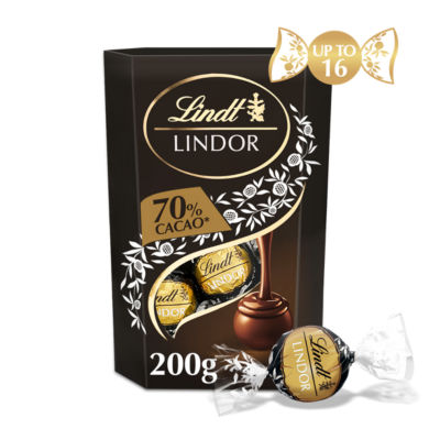 Lindor Extra Dark Chocolate Truffles Box 200g thumbnail 2