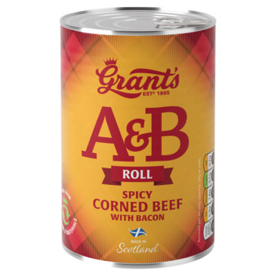 A&B Spicy Corned Beef with Bacon Roll 392g thumbnail 2