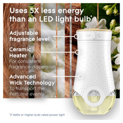 Electric Scented Oil Plug In Holder & Refill Sandalwood & Jasmine 20ml thumbnail 4