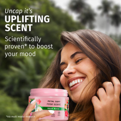 Rose Scent Petal Soft Hair Mask 500ml to Intensely Nourish Dry Hair thumbnail 4