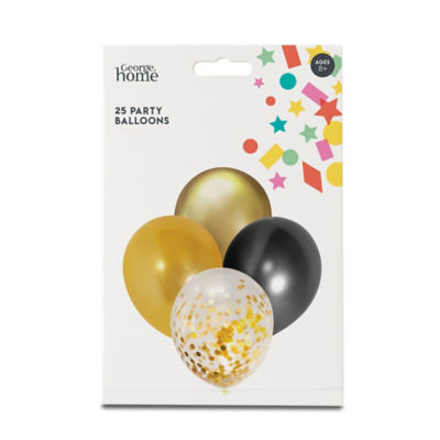 Gold And Black Confetti Balloons thumbnail 2