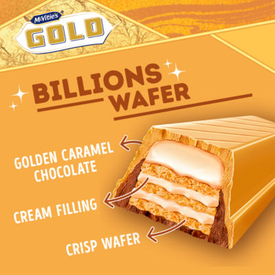 Gold Billions Wafer Golden Caramel Chocolate 39g thumbnail 3