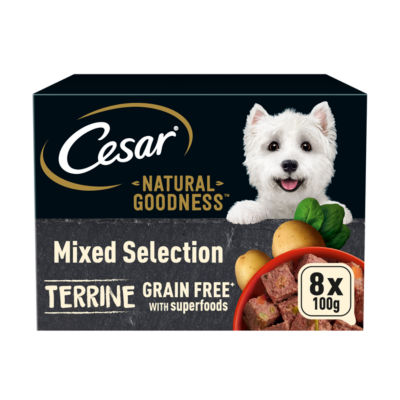 NATURAL GOODNESS™ Grain Free Adult Wet Dog Food Mix Terrine 8 x 100g Tray thumbnail 2
