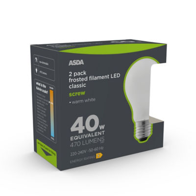 LED Filament Classic 40W Large Screw Coated Lightbulb thumbnail 2