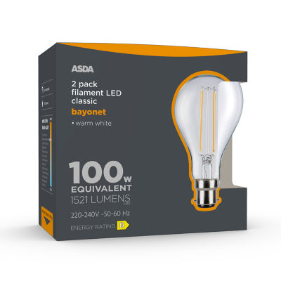 Classic 100W Bayonet Warm White Lightbulb