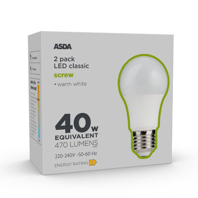 LED Filament 40W Large Screw Lightbulb thumbnail 2