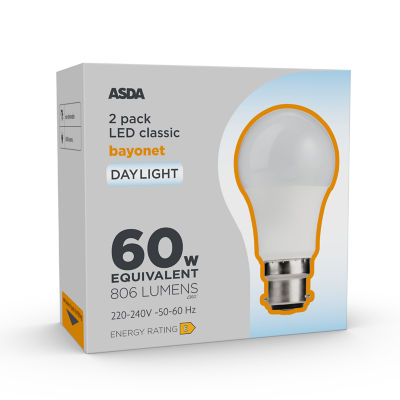 LED Classic 60W Large Bayonet Daylight Lightbulb thumbnail 2