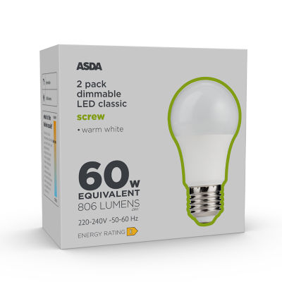 LED Classic 60W Large Screw Dimmable Lightbulb