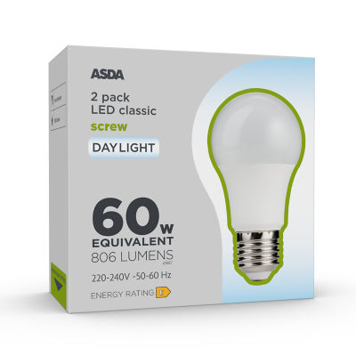 LED Classic 60W Large Screw Daylight Lightbulb thumbnail 2