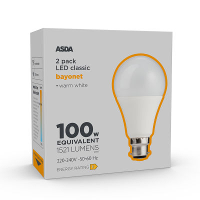 LED Classic 100W Large Bayonet Lightbulb thumbnail 2
