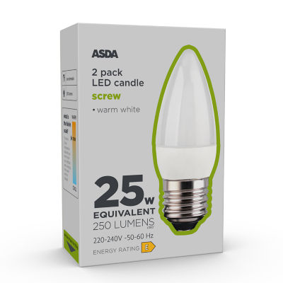 Led Candle 250L Wh Coa E27 25H 27K Non 2P