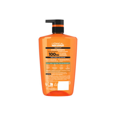 L'Oréal Men Expert Hydra Energetic 3-in-1 Shower Gel Large XXL, for Body, Face, Hair, 1L thumbnail 3