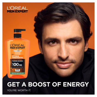L'Oréal Men Expert Hydra Energetic 3-in-1 Shower Gel Large XXL, for Body, Face, Hair, 1L thumbnail 4