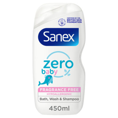 Zero% Hypoallergenic Baby Bath Foam & Shampoo 450ml thumbnail 2