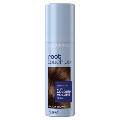 Root Touch Up Temporary 2-in-1 Colour+Volume Spray Medium Brown 75ml thumbnail 2