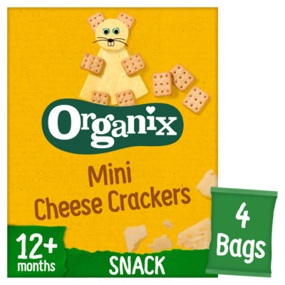 Organix Mini Cheese Crackers Toddler Snacks Multipack 12 months+